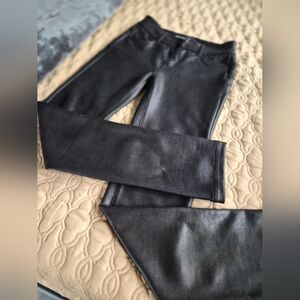 Tristan Brown Faux Leather Trousers